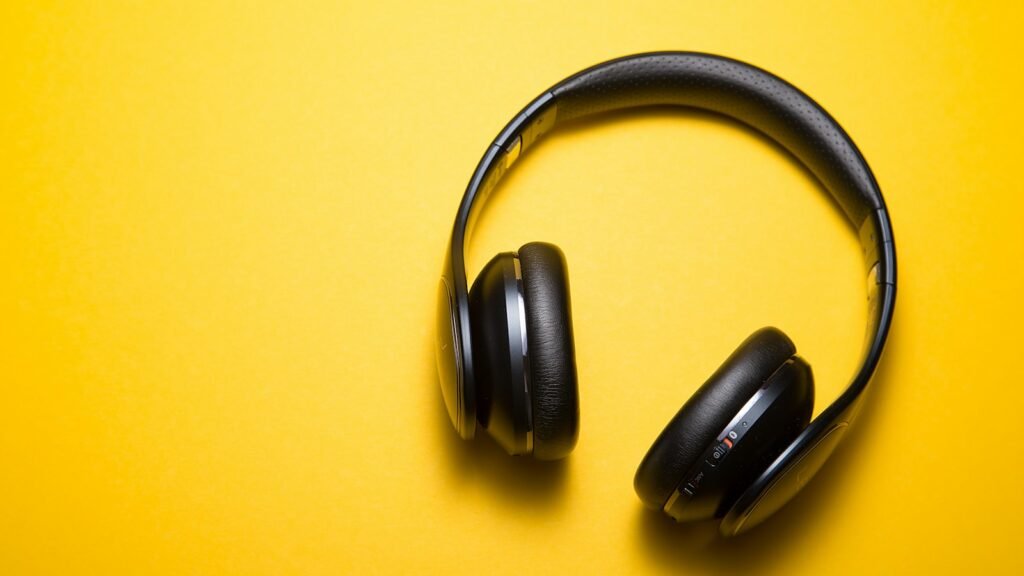 Casque sans fil vu du dessus